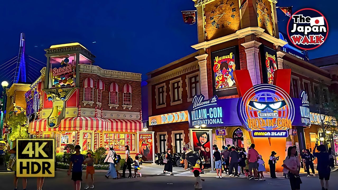 Universal Studios Japan 2025 | New & Expanded Minion Park + Hollywood | Night Walking Tour 4K HDR