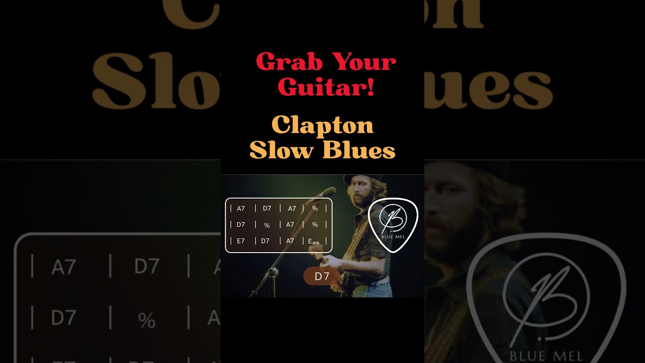Clapton Slow Blues Jam Track A major