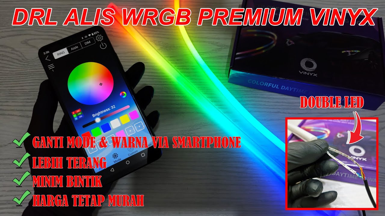 Review LED Alis WRGB Vinyx Double LED Lebih Terang
