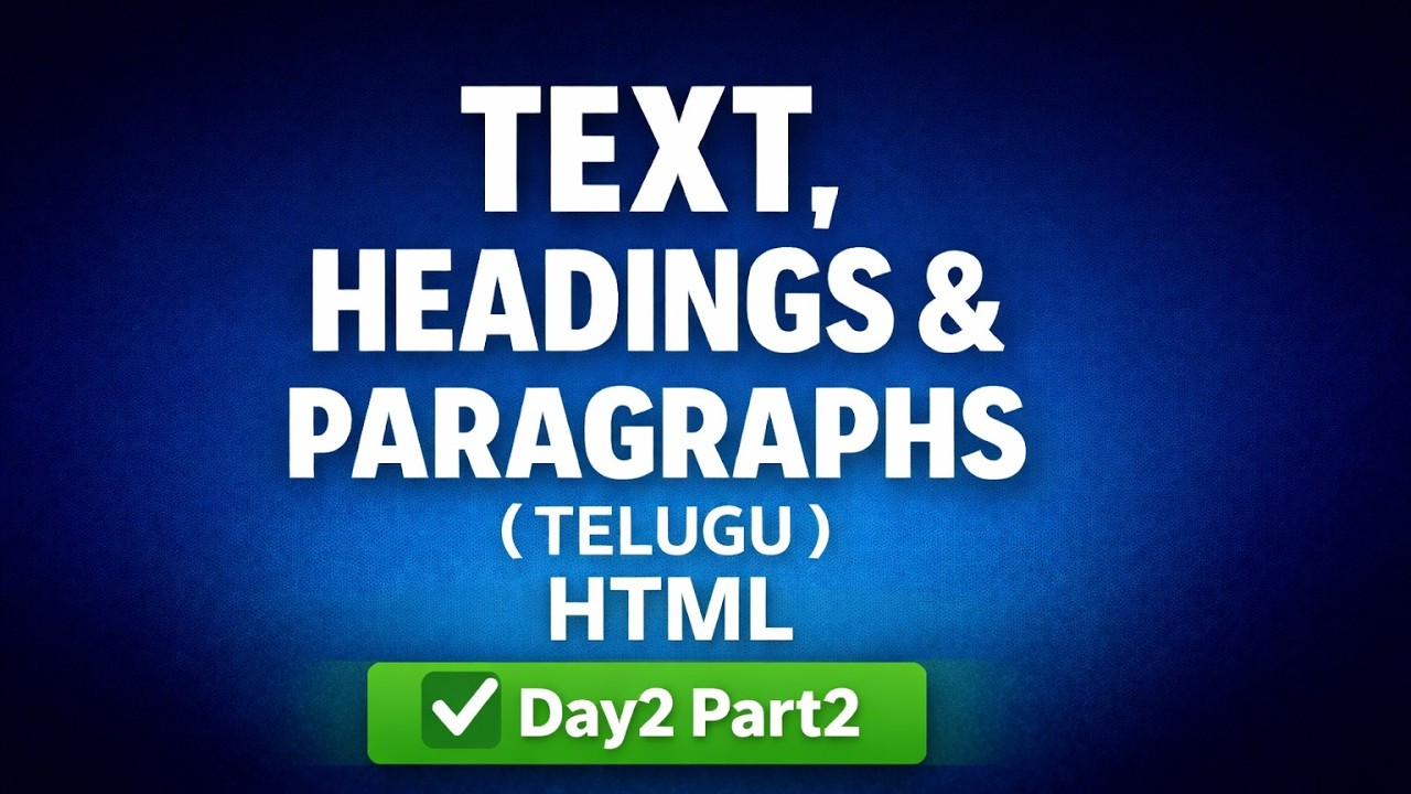✅Day 2 Part 2 – HTML Text Tags Explained Clearly | Beginner Friendly