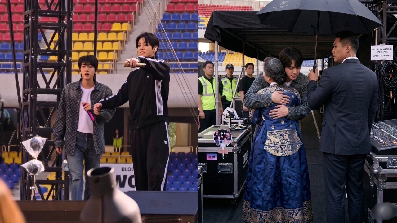 ARMY Goes Wild! Jungkook Points to the Crowd, Jin BTS Is Shocked to See His Mother Arrive!