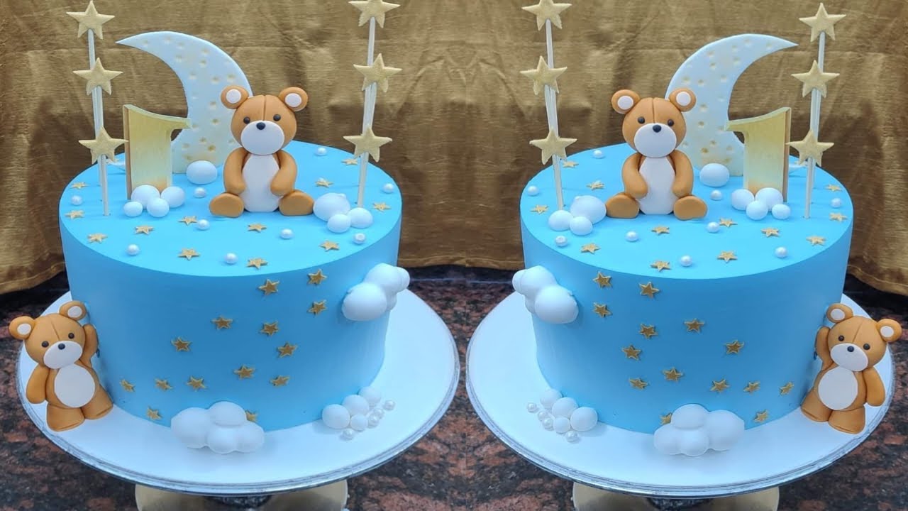 first birthday cake for baby boy | Teddy Bear Cake Design | Baby Boy Birthday Cake Design