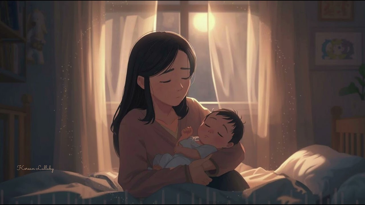 Korean Baby Lullaby 🌙 Gentle Sleep Song with Soft Korean Lyrics | Deep Baby Sleep Music