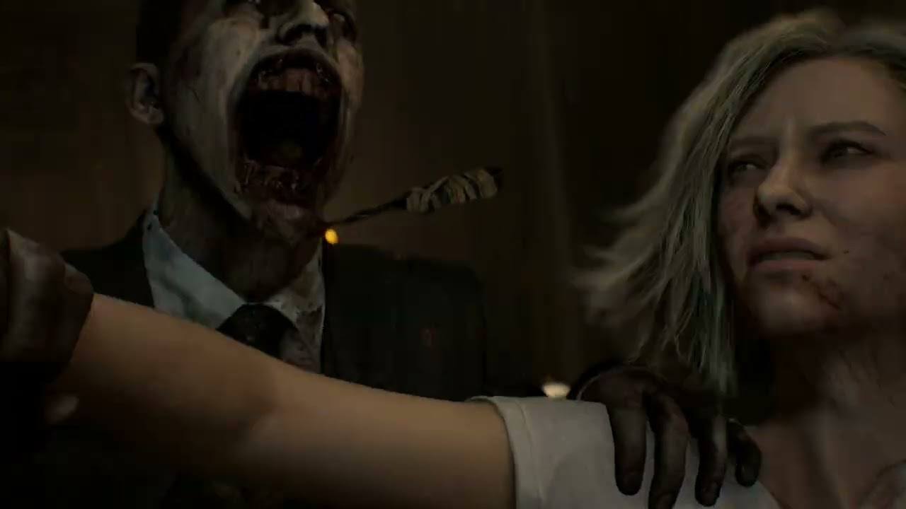 Resident Evil Requiem (Default) - Grace Care Center: Enter West Wing: Kitchen, Bar, Zombies, Items