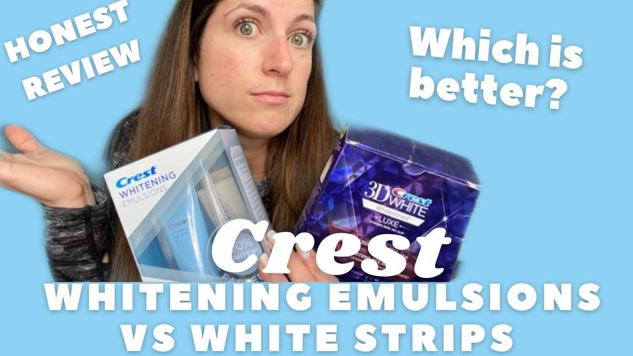 CREST WHITENING EMULSIONS VS WHITESTRIPS: Which works better? Crest Whitening Emulsions best?