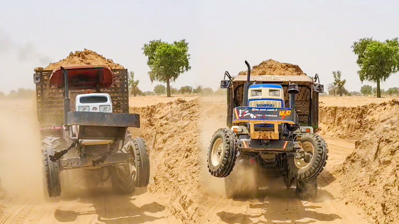 दोनों में कौनसे ने दिखाया फुल पावर वीडियो में देखें | Swaraj 744 XT vs Massey fargusan9500 full load