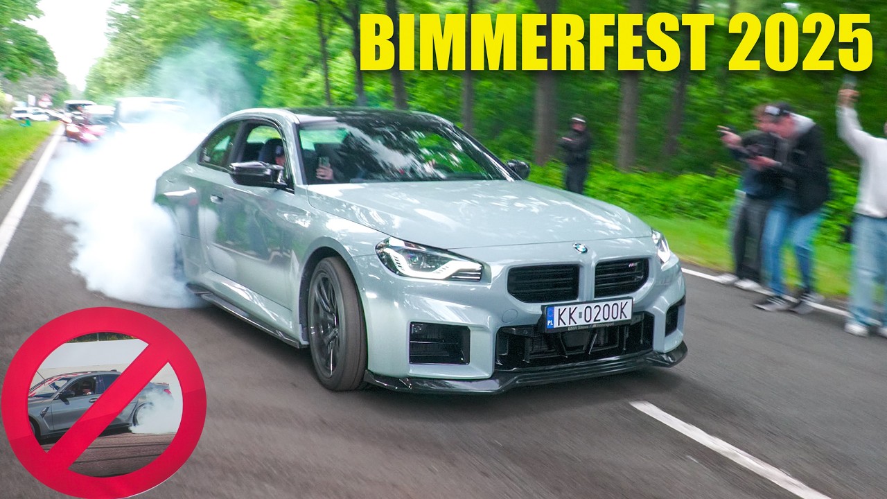BMW M Cars Leaving BIMMERFEST 2025 - BURNOUT MADNESS, CLOSE CALLS, FAILS, POLICE!