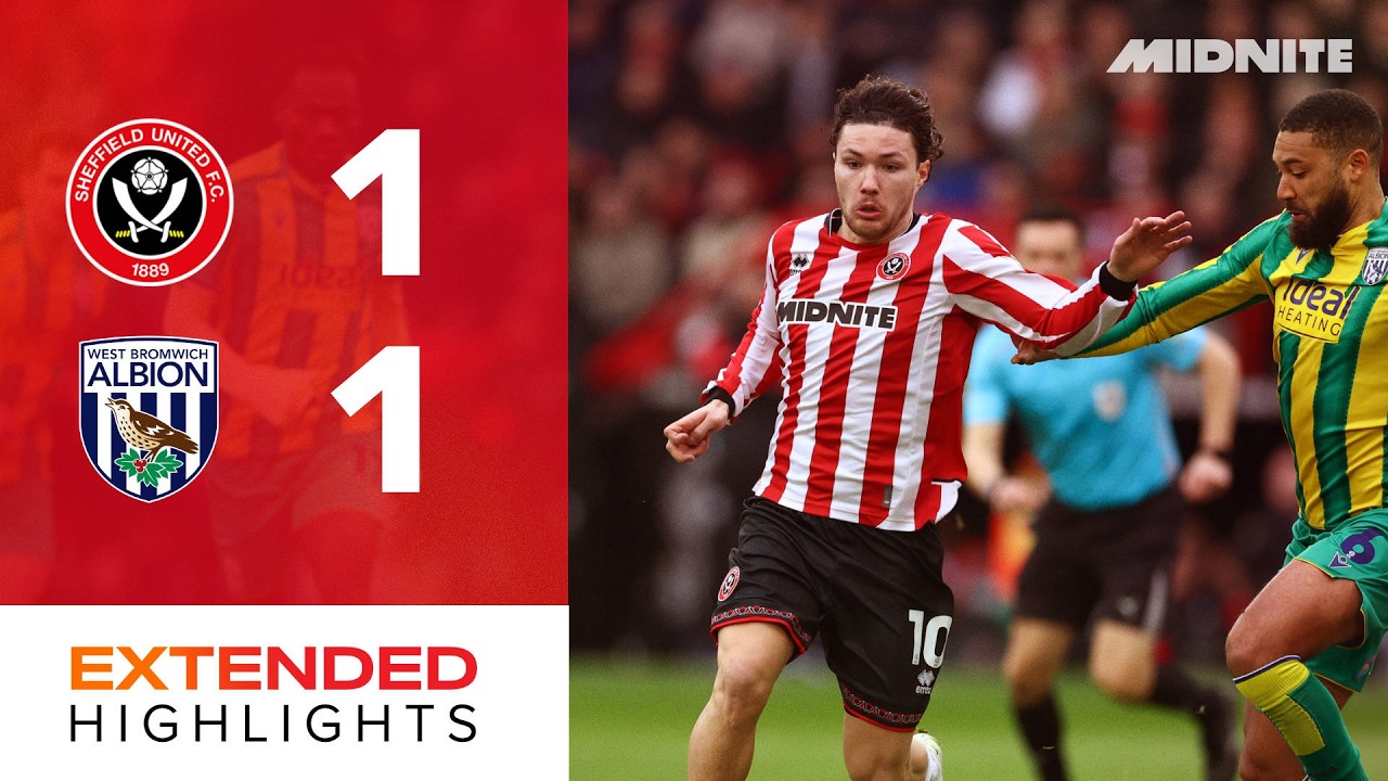 Sheffield United 1-1 West Bromwich Albion | Extended EFL Championship highlights