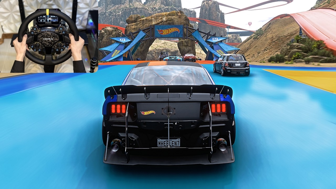 1400HP Ford Mustang Hot Wheels Racing Forza horizon 5 |Steering Wheel Gameplay
