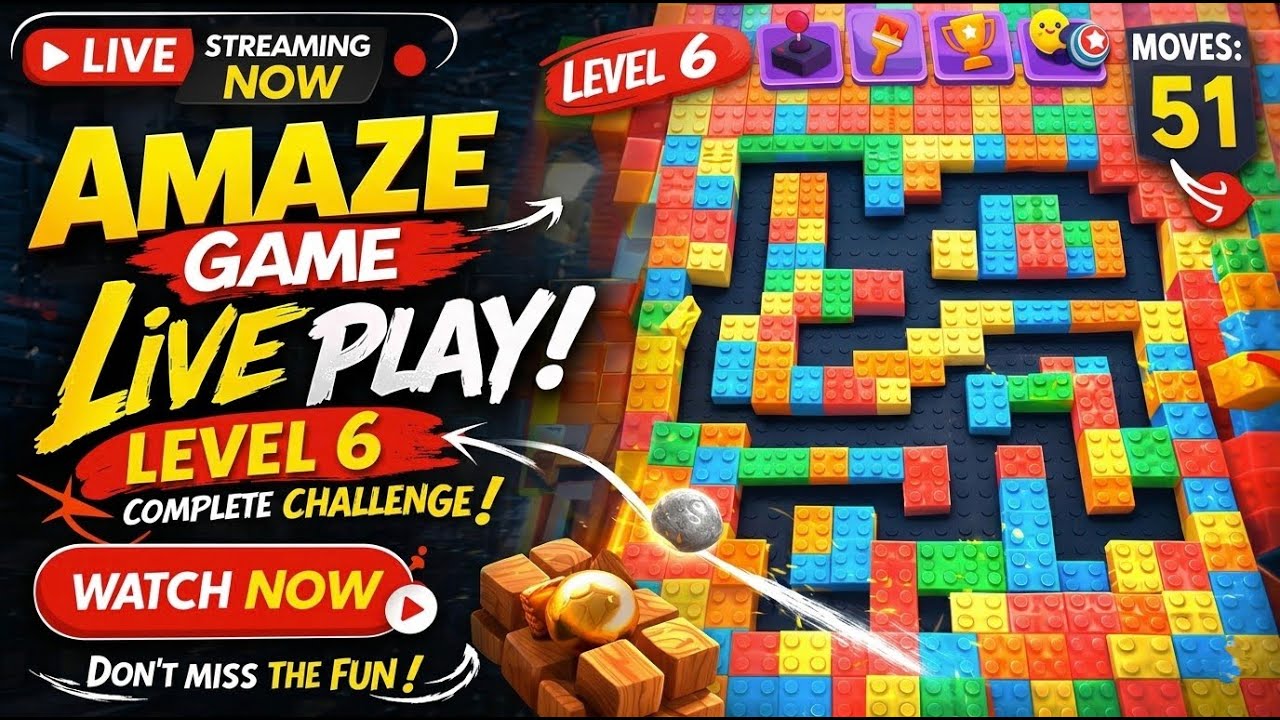 🔴 AMAZE GAME LIVE | Level 6 Challenge 😱 Aaj Toh Kamal Karenge
#live #shortslive
