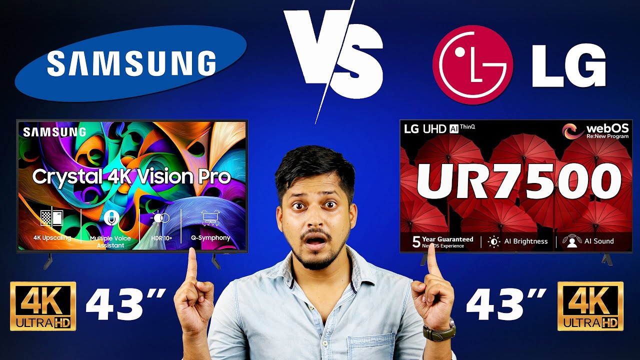 LG UR7500 vs SAMSUNG Crystal 4K Vision PRO Smart TV