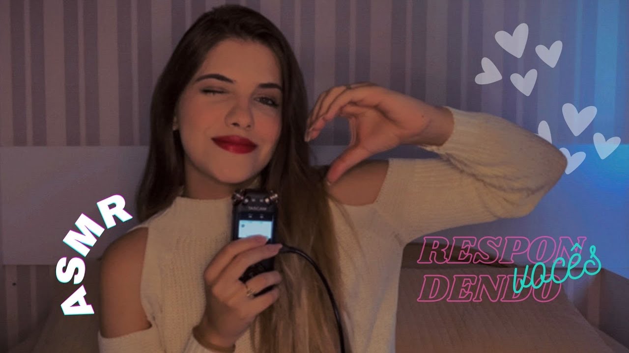 ASMR SUSSURROS e SONS DE BOCA para essa noite | Respondendo as perguntas de vocês