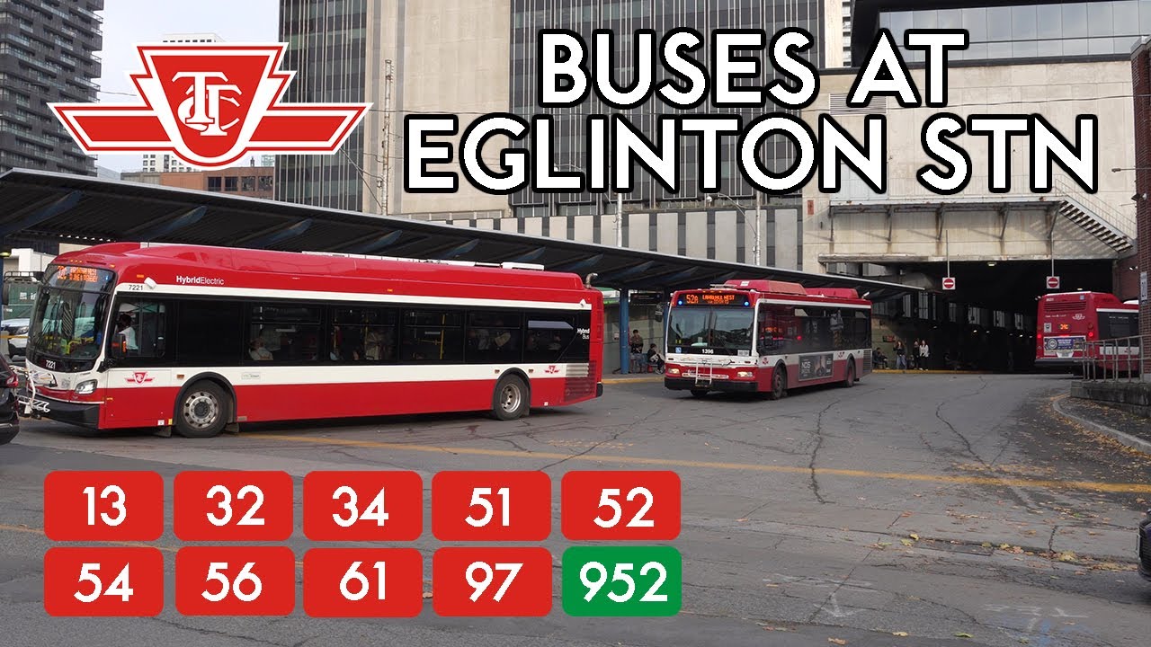 TTC Buses at Eglinton Station