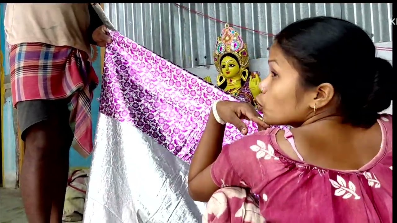 লক্ষ্মী ঠাকুরের & খোঁরীমাটী & রং করা #বিশ্ব মাঝার VlOG # new vlog #2025 