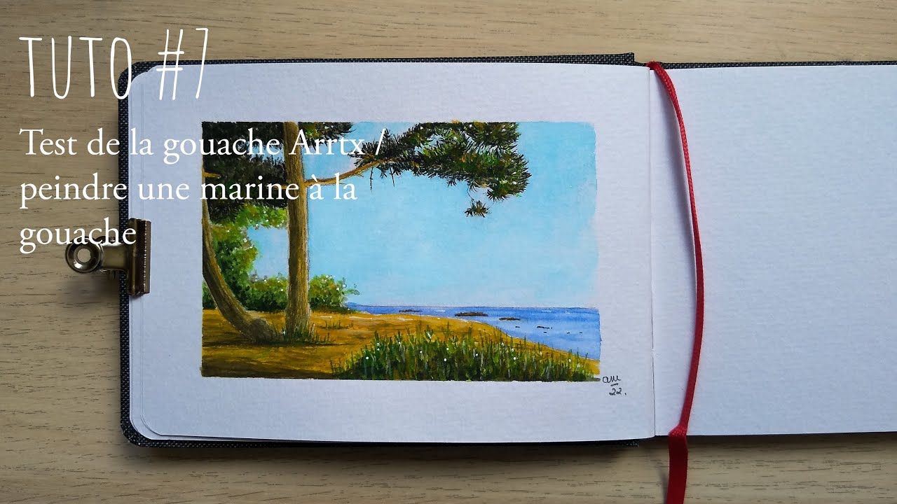 Tutoriel peindre une marine à la gouache / test de la gouache Arrtx