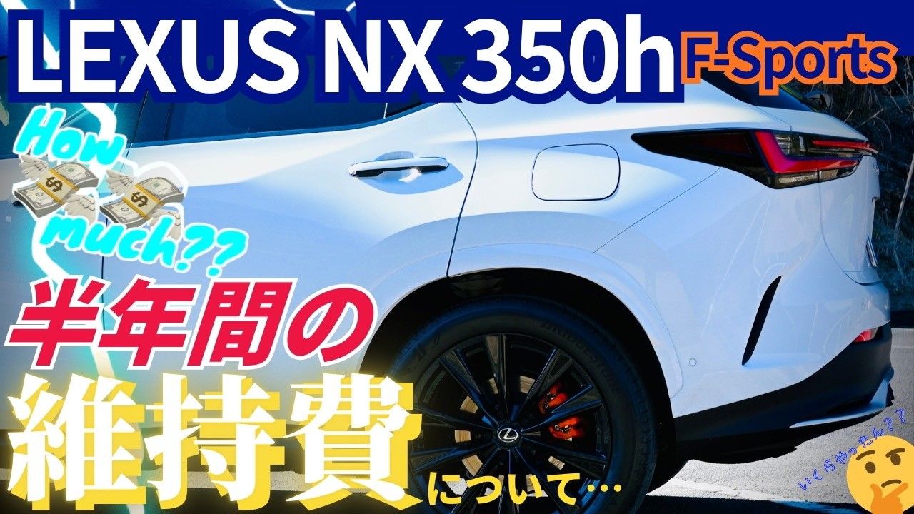 【レクサス】LEXUS NX 納車して約半年間の維持費果たしていくら？？【維持費のお話】