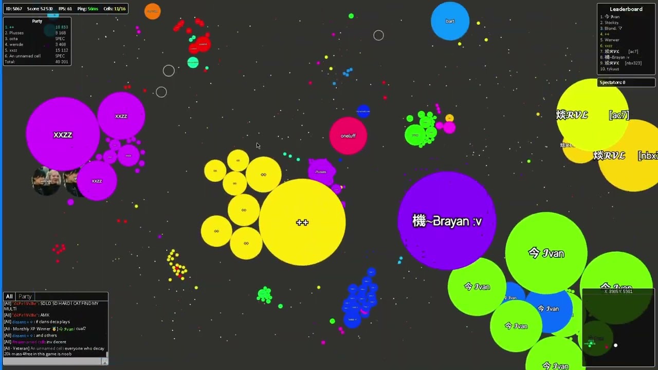 Gota.io FFA Clanwar - Exodus Vs Savage | 2-0 Win (REMATCH)