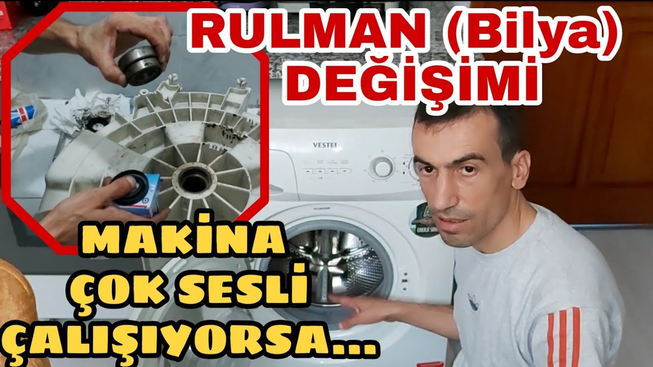 Çamaşır Makinesi Çok Ses Çıkarıyor. Çamaşır Makinesi Rulman Değişimi.