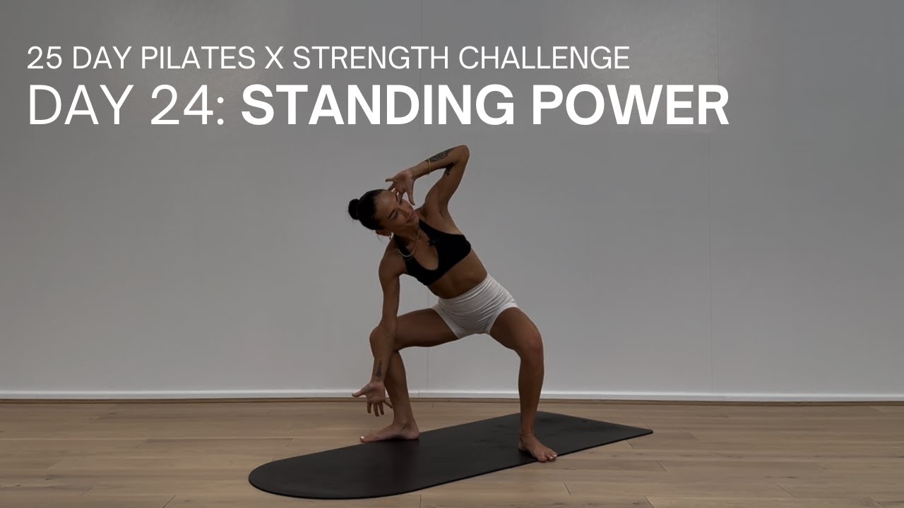 25 DAY PILATES CHALLENGE | DAY 24 | 20 MIN STANDING POWER WORKOUT | No Equipment | 20 min HIIT