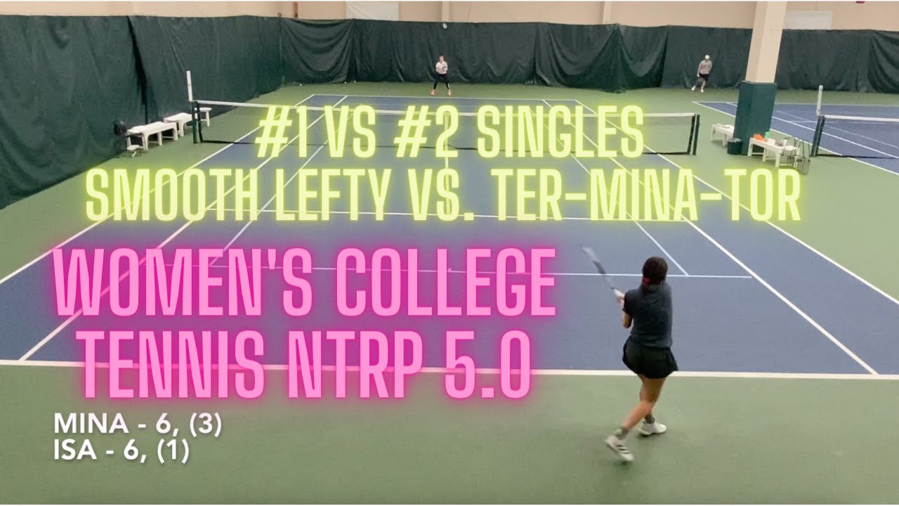 College Tennis Full Match, NTRP 5.0 Women's #1 vs. #2 singles, Davenport University.