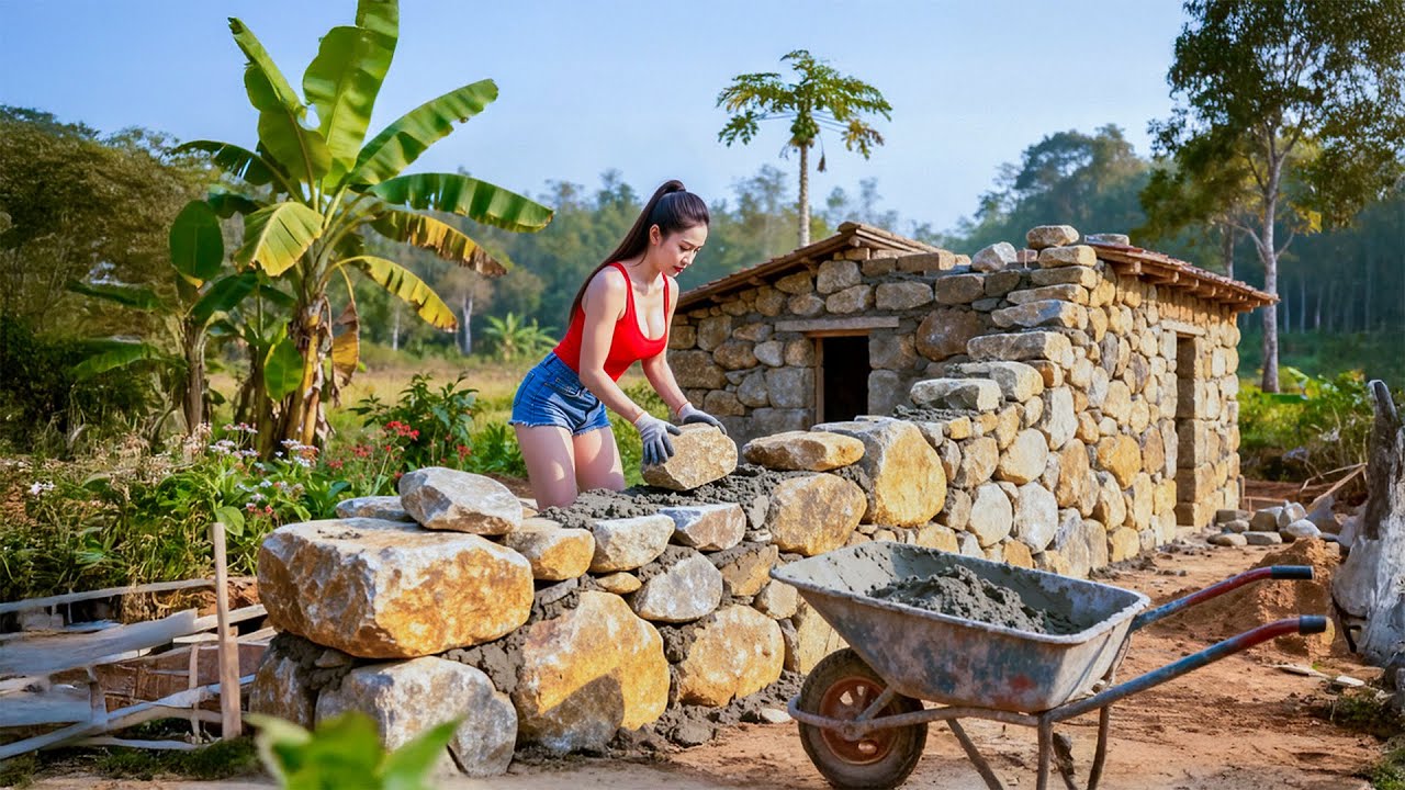 TIMELAPSE -- The Talented Girl Amazed Everyone by Designing Her Dream Villa in 365 Days