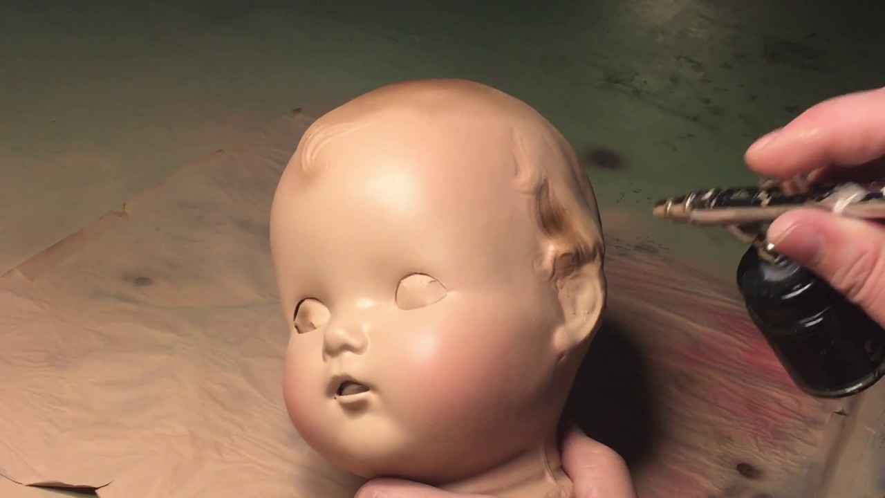 Airbrushing Hair Tutorial/Tips Composition Doll Restoration