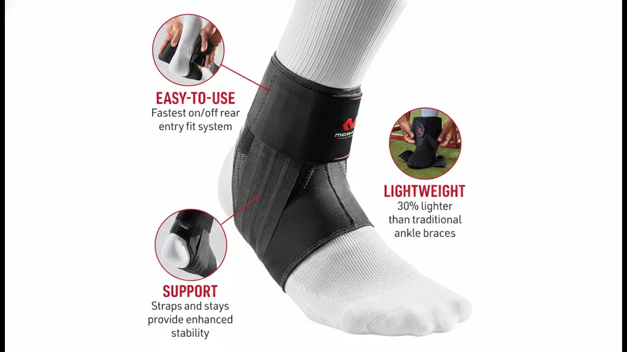 McDavid - MD4303 - Phantom Ankle Brace with Advanced Strapping & Flex-Support Stirrup Stays