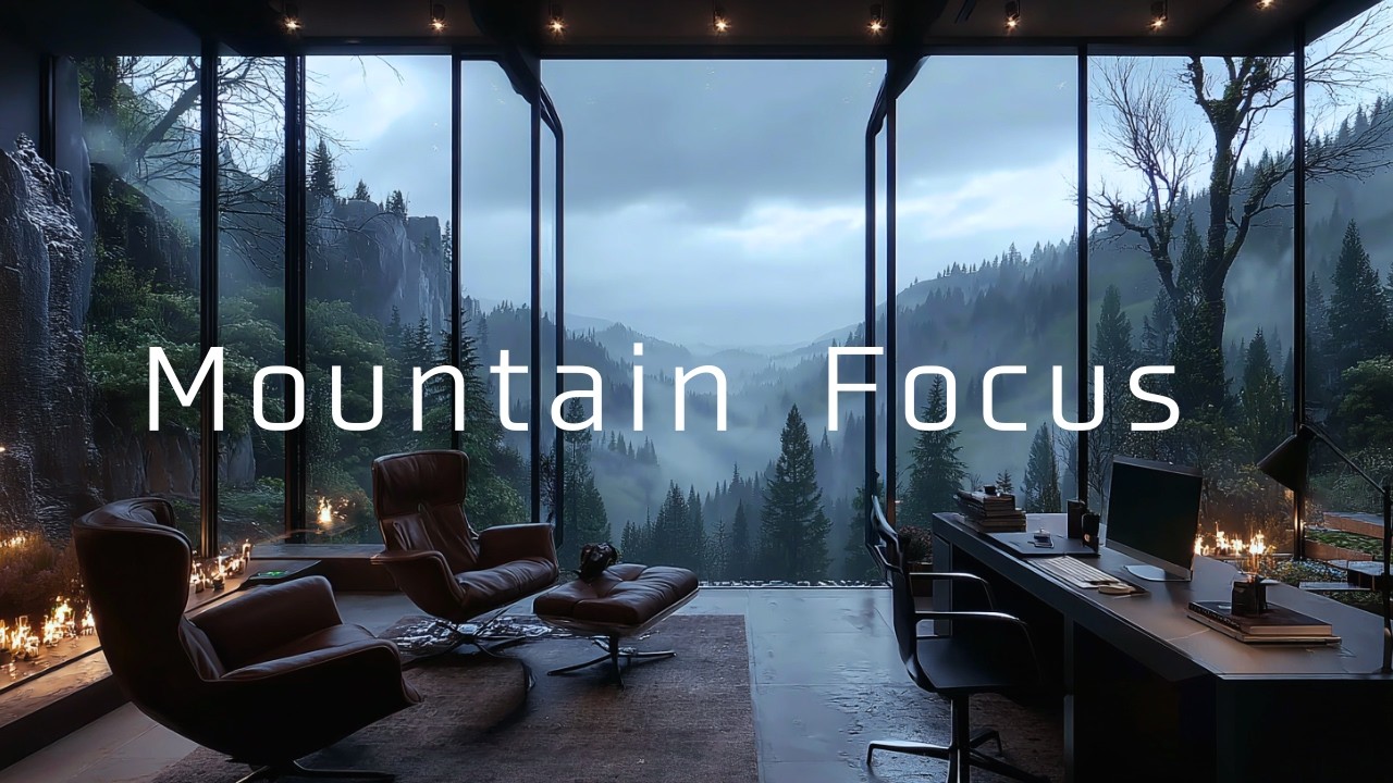 Deep Work Music in a Calm Mountain Workspace | Focus Music for Study, Coding & Productivity