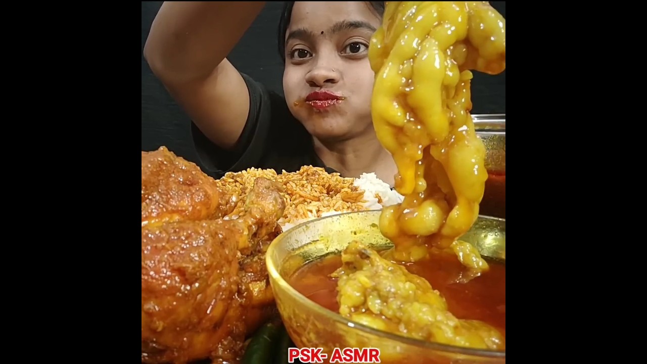 ASMR: EATING SPICY MUTTON FAT CURRY🔥 BASMATI RICE || #shorts #mukbangn#asmreating #mukbangasmr #asmr