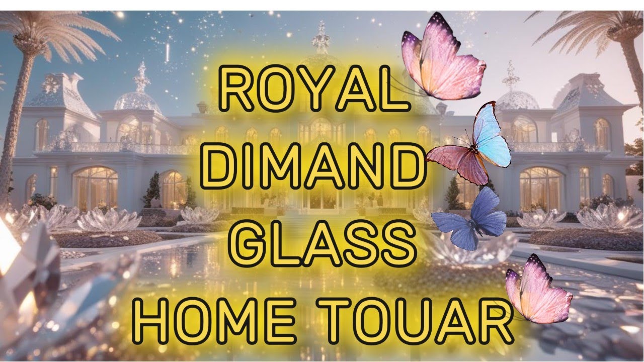 Royal Diamond Glass Home Tour ASMR 💎✨ | Relaxing Luxury White Mansion