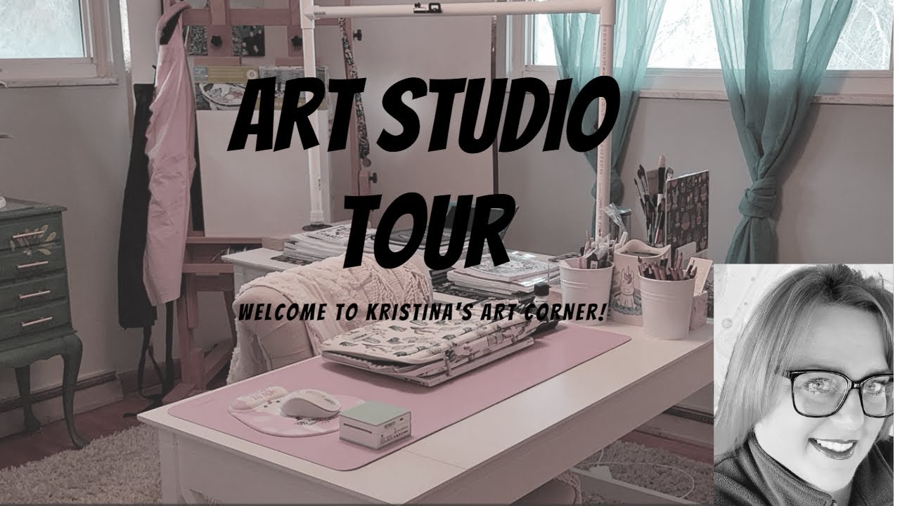 Welcome to my Art Studio Tour! #studiotour #artsupplies #mixedmedia #studiotour