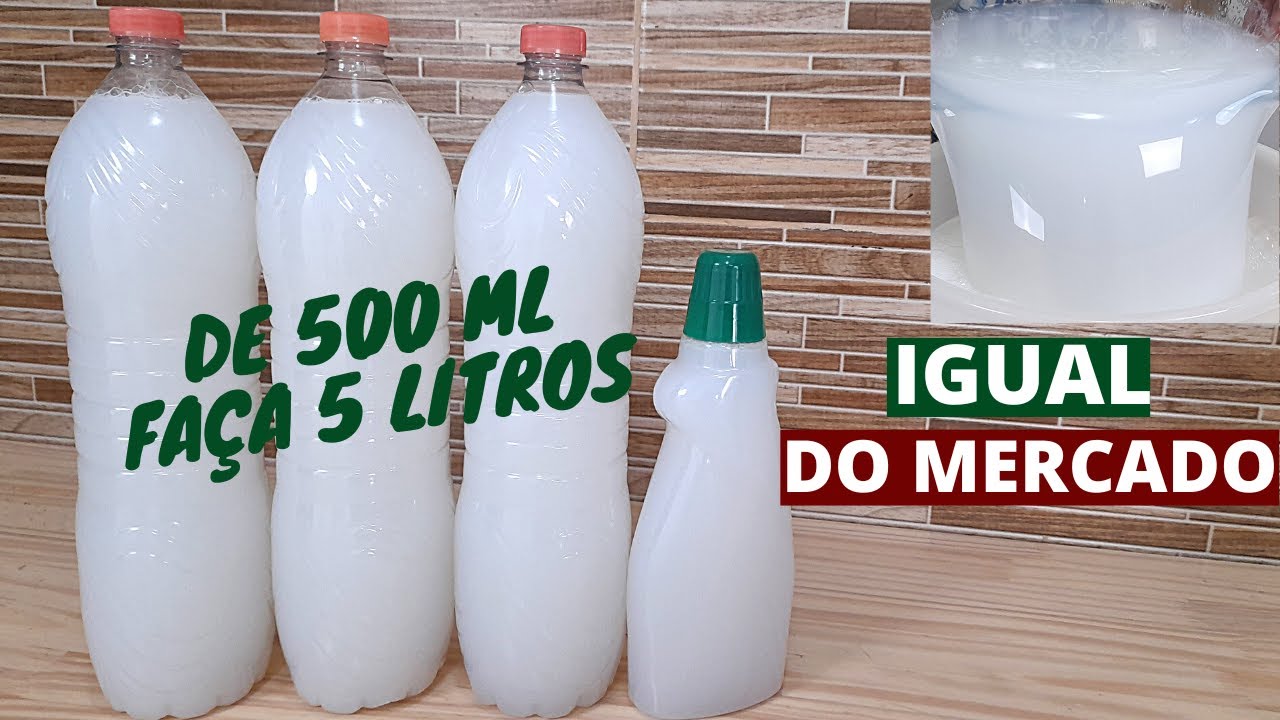 SABÃO LÍQUIDO DE COCO TÁ CARO😱😱 MULTIPLIQUE COM 3 INGREDIENTES -  DE 500 ML FAÇA 5 LITROS