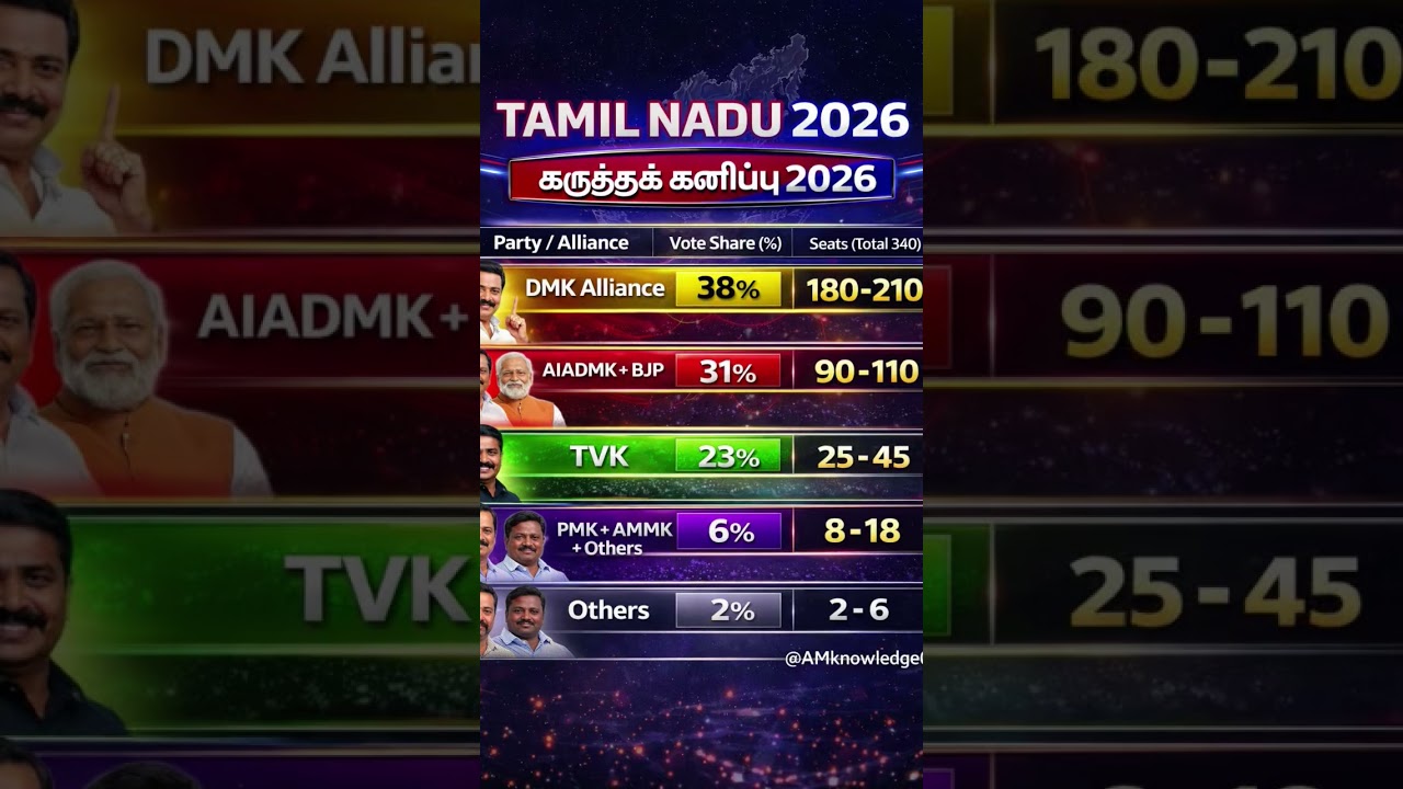 Tamil Nadu Election 2026 🔥 DMK vs AIADMK vs TVK | Kaun Banega CM? 🤔