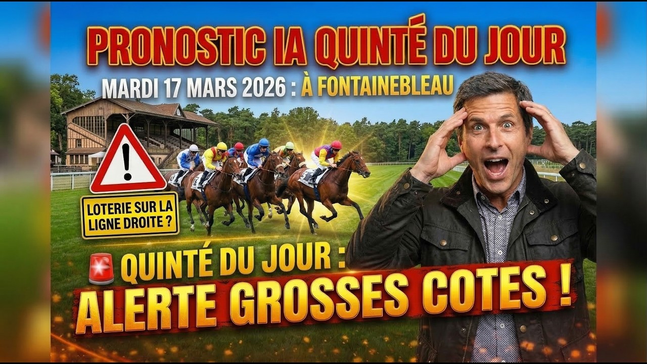 PRONOSTIC IA QUINTE DU JOUR MARDI 17 MARS 2026 : ALERTE GROSSES COTES ! LOTERIE SUR LA LIGNE DROITE?
