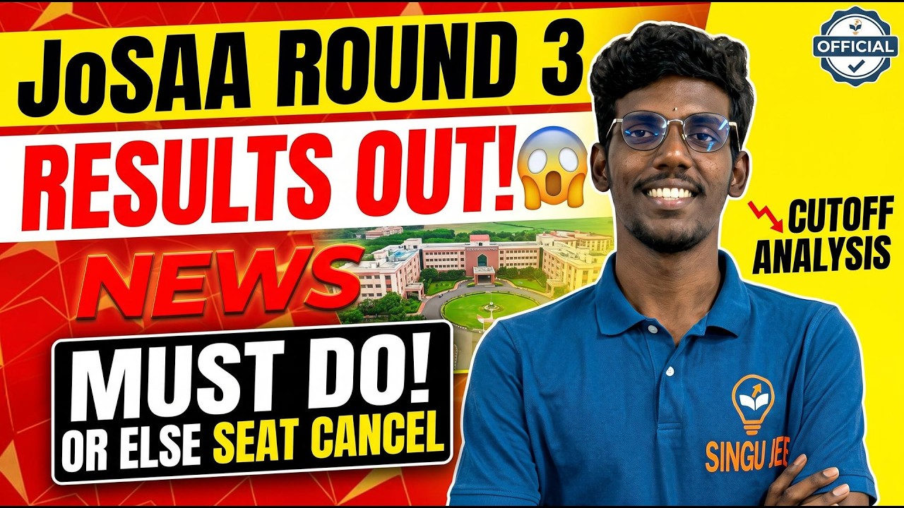 JoSAA Round - 3 Results Out! What to do next?! JoSAA Round - 3 Cutoff Analysis! Huge Cutoff Drop?! 
