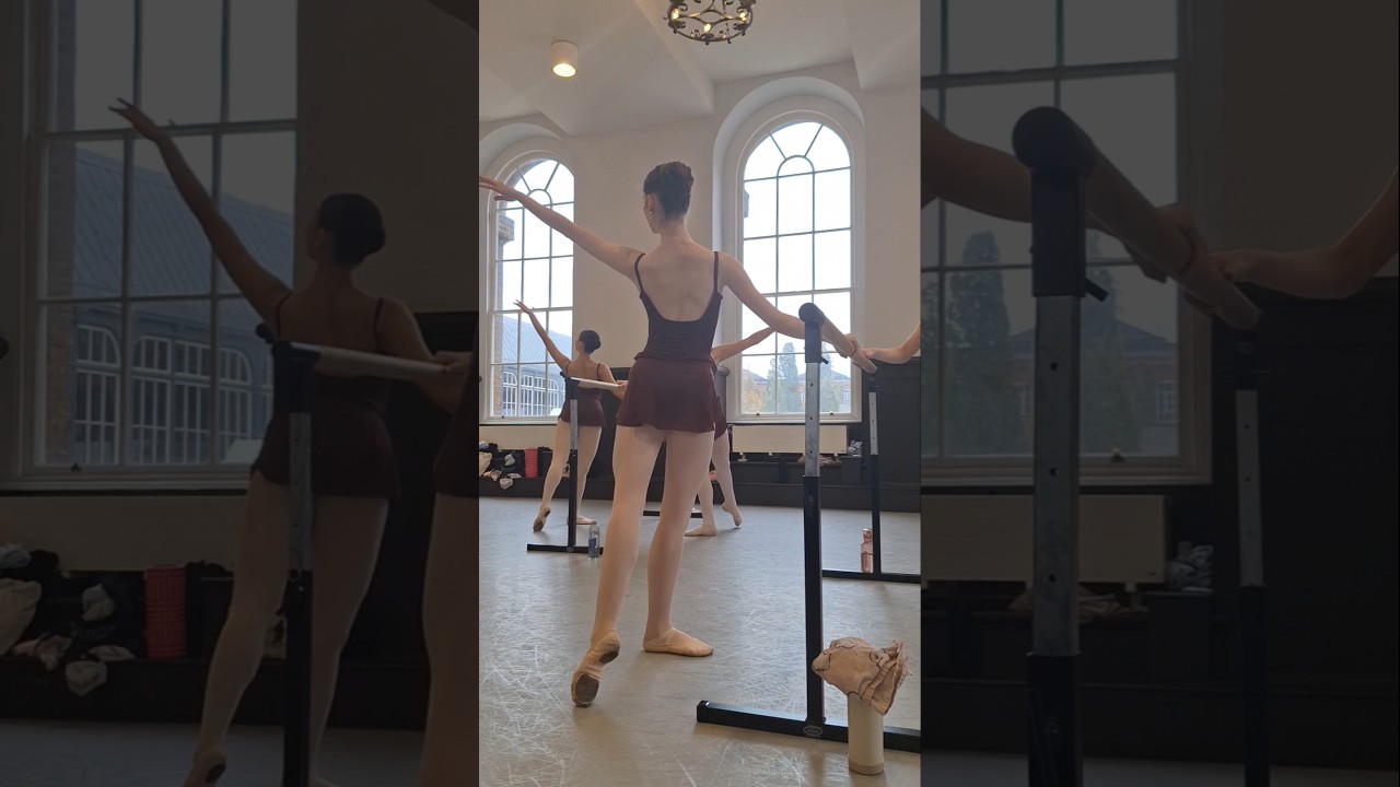 rond de jambe at the barre 
