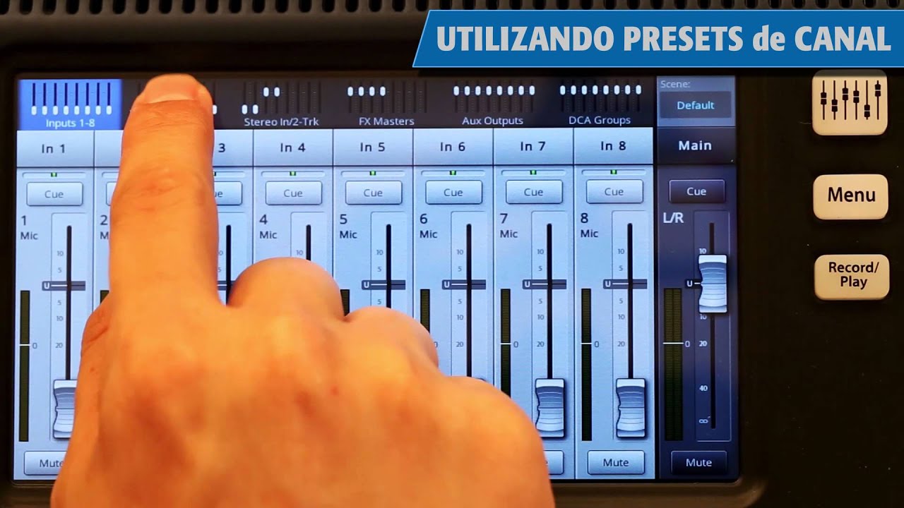 QSC TouchMix Training: 03 Preset Libraries & Mixer Scenes (Spanish)