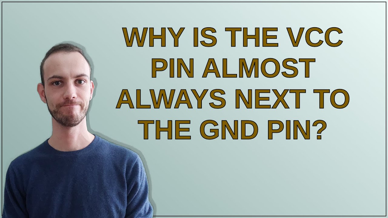 Electronics: Why is the Vcc pin almost always next to the GND pin?