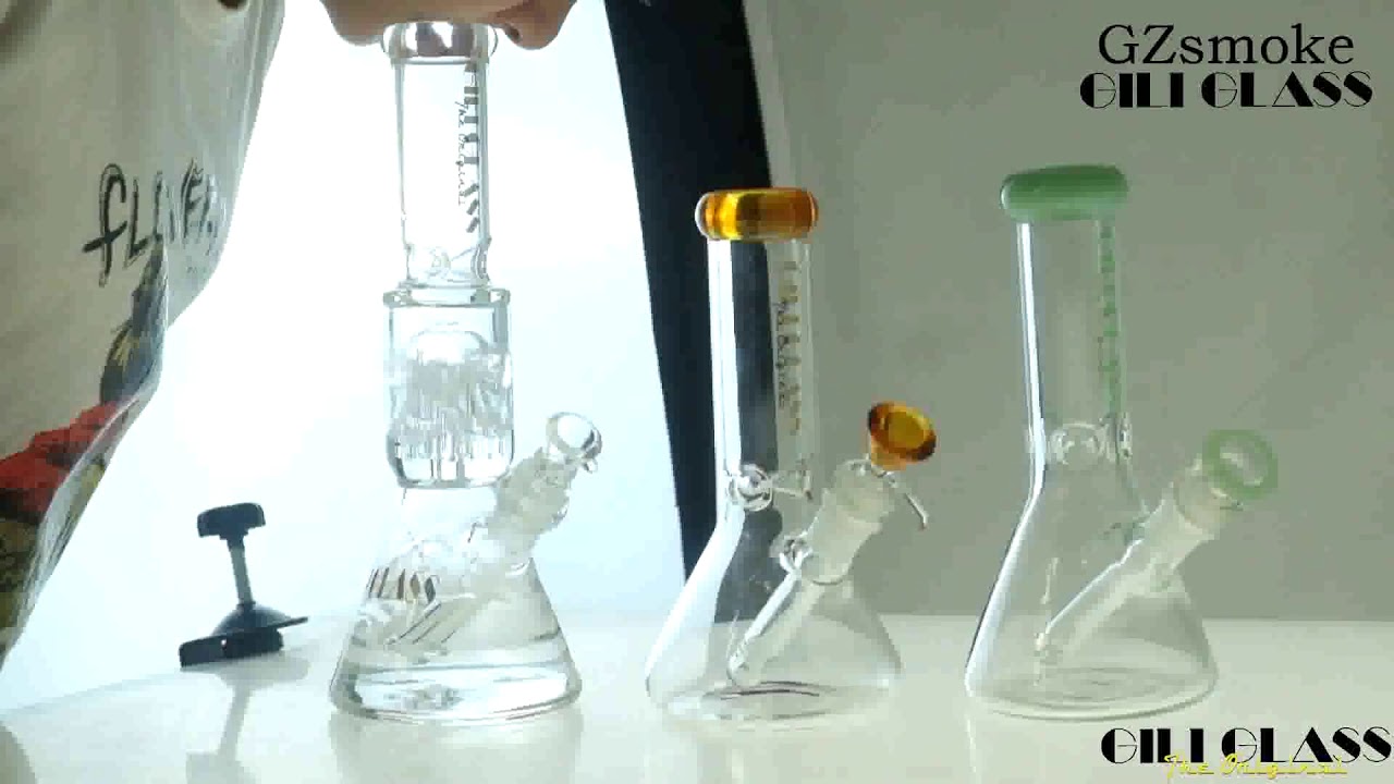 Pyramid Perc Beaker Smoke Glass bong