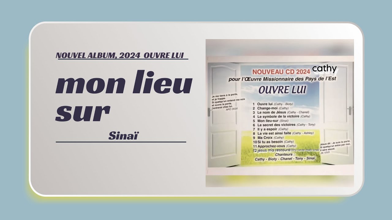 Cantique Mon lieu sur (Sinaï 2024)