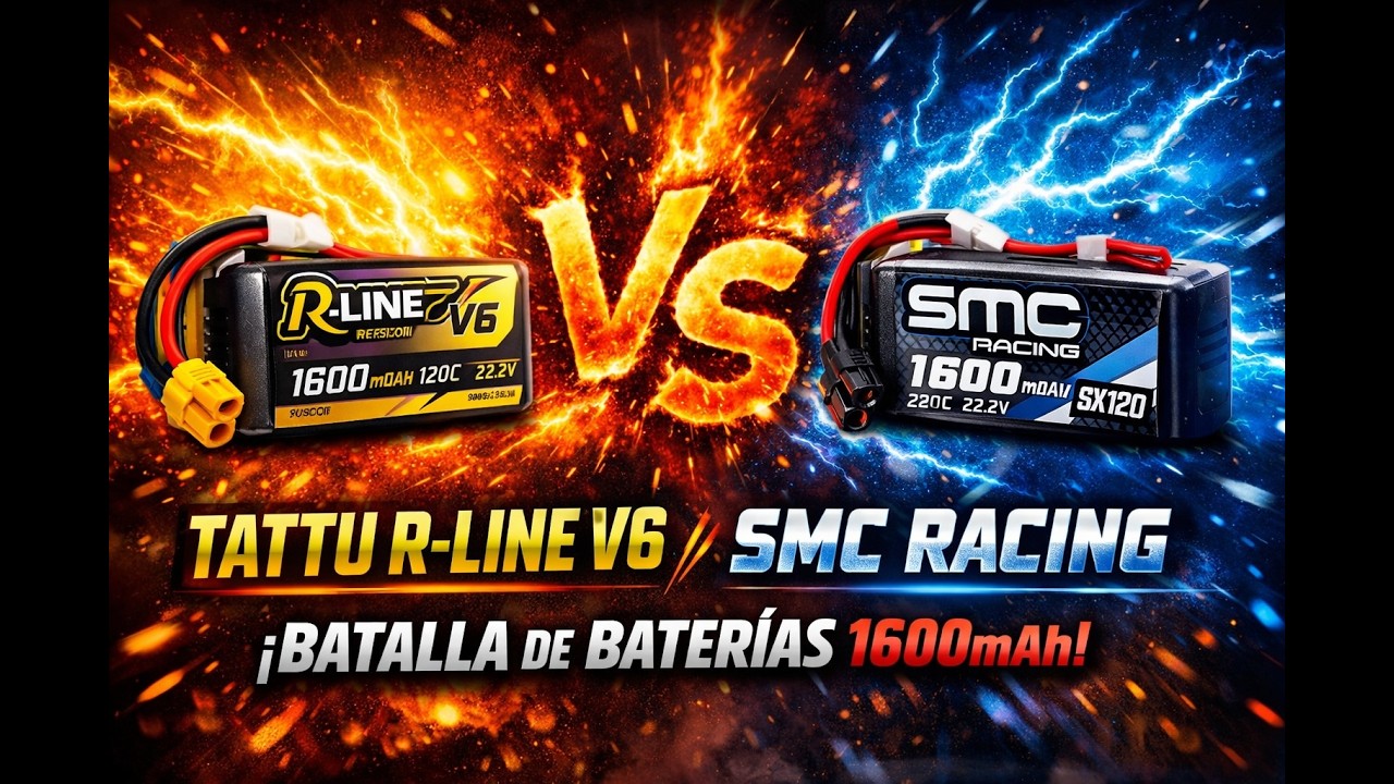 🔥 Tattu R-Line V6 VS SMC Racing 🔥 1600 Mha La guerra de las baterias !