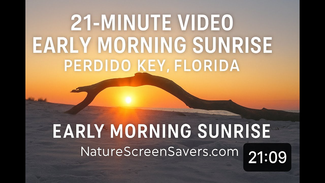 Sunrise on the Gulf Coast – 21 Minutes of Pure Peace | Perdido Key, Florida | NatureScreenSavers.com