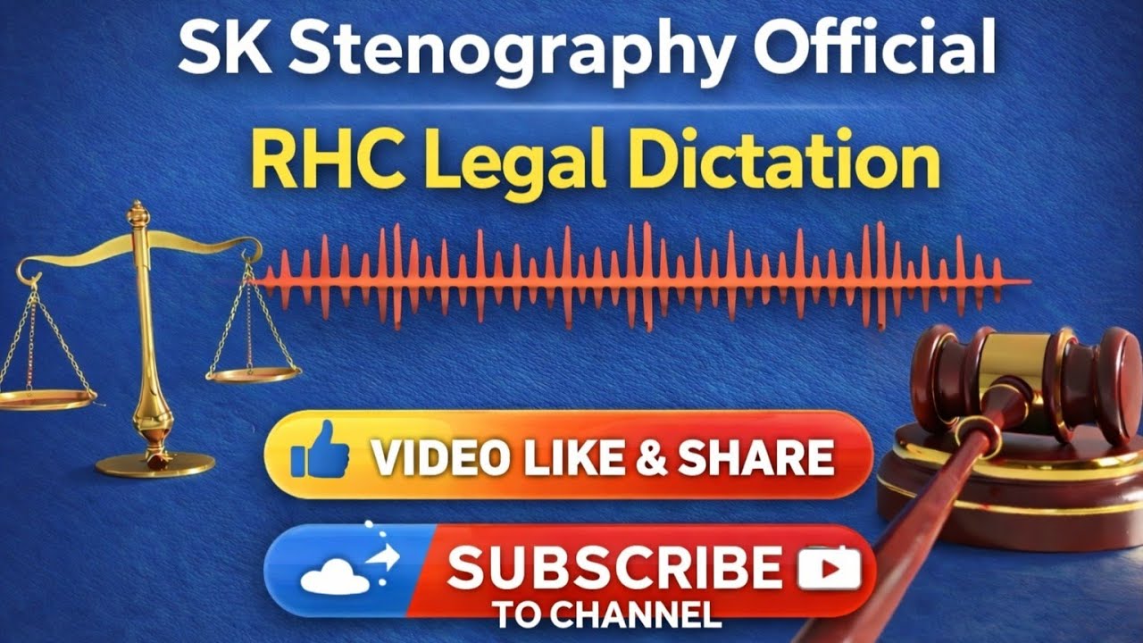 80 wpm legal dictation | rhc legal dictation | 80 wpm hindi dictation | test series 1
