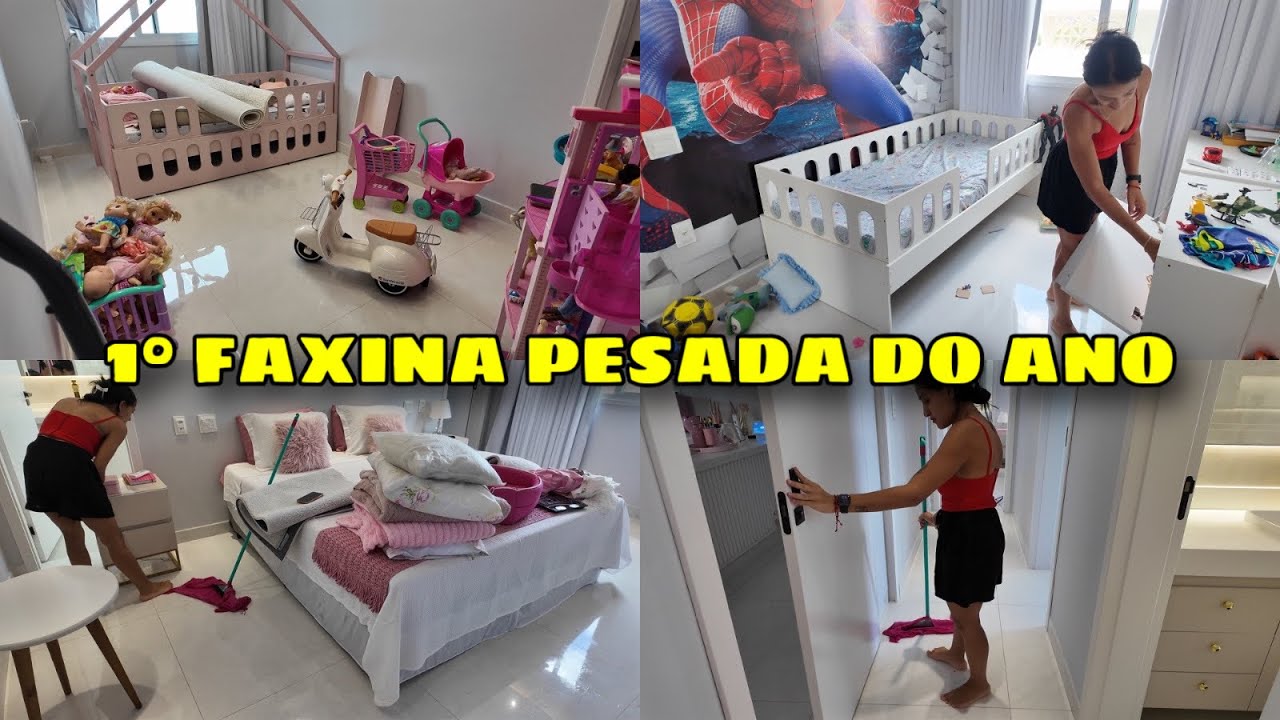 PRECISEI DAR UM JEITO NISSO😰UMA NOJEIRA - 1º FAXINA PESADA DO ANO NA METADE DA CASA + TOUR COMPLETO