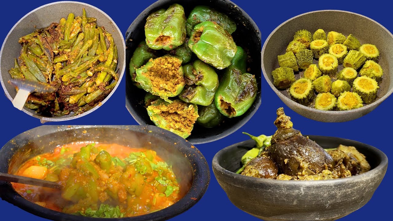 ૫ પ્રકાર ના ભરેલા શાક ની રેસિપિ  | 5 Types of Traditional Gujarati Stuffed Vegetables
