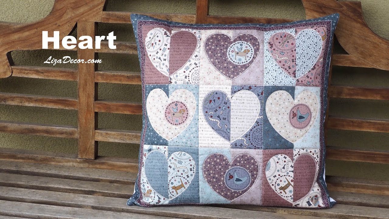Heart - Application Patchwork pattern.  LizaDecor.com Tutorial