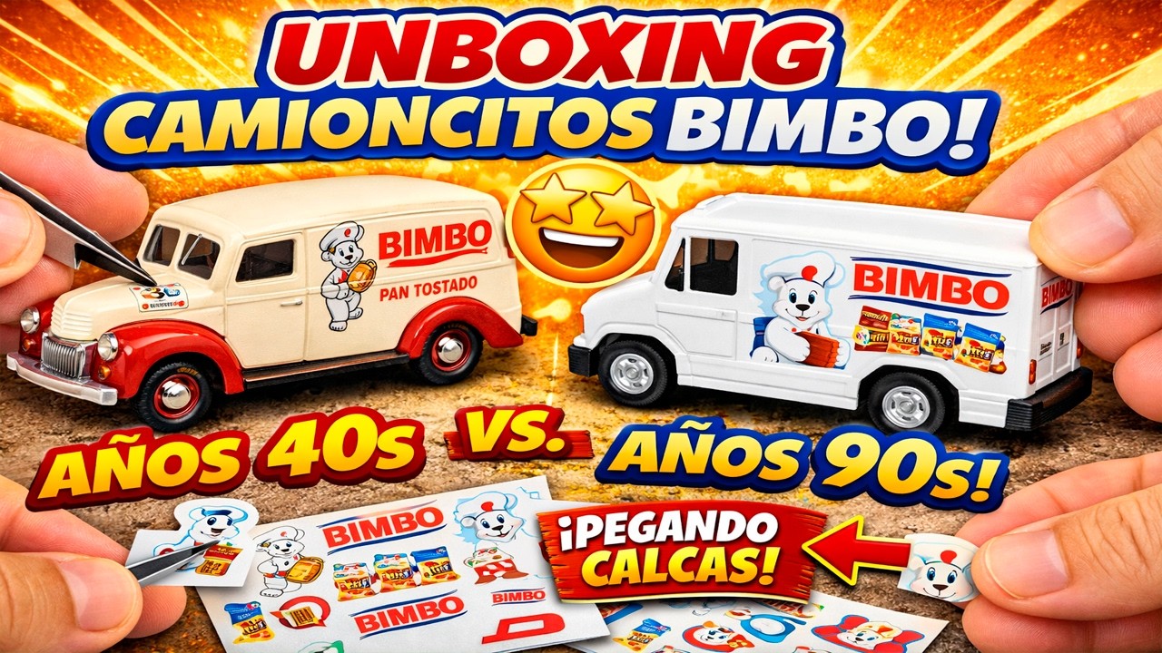 Unboxing camioncitos Bimbo 2026 de los 40s y los 90s