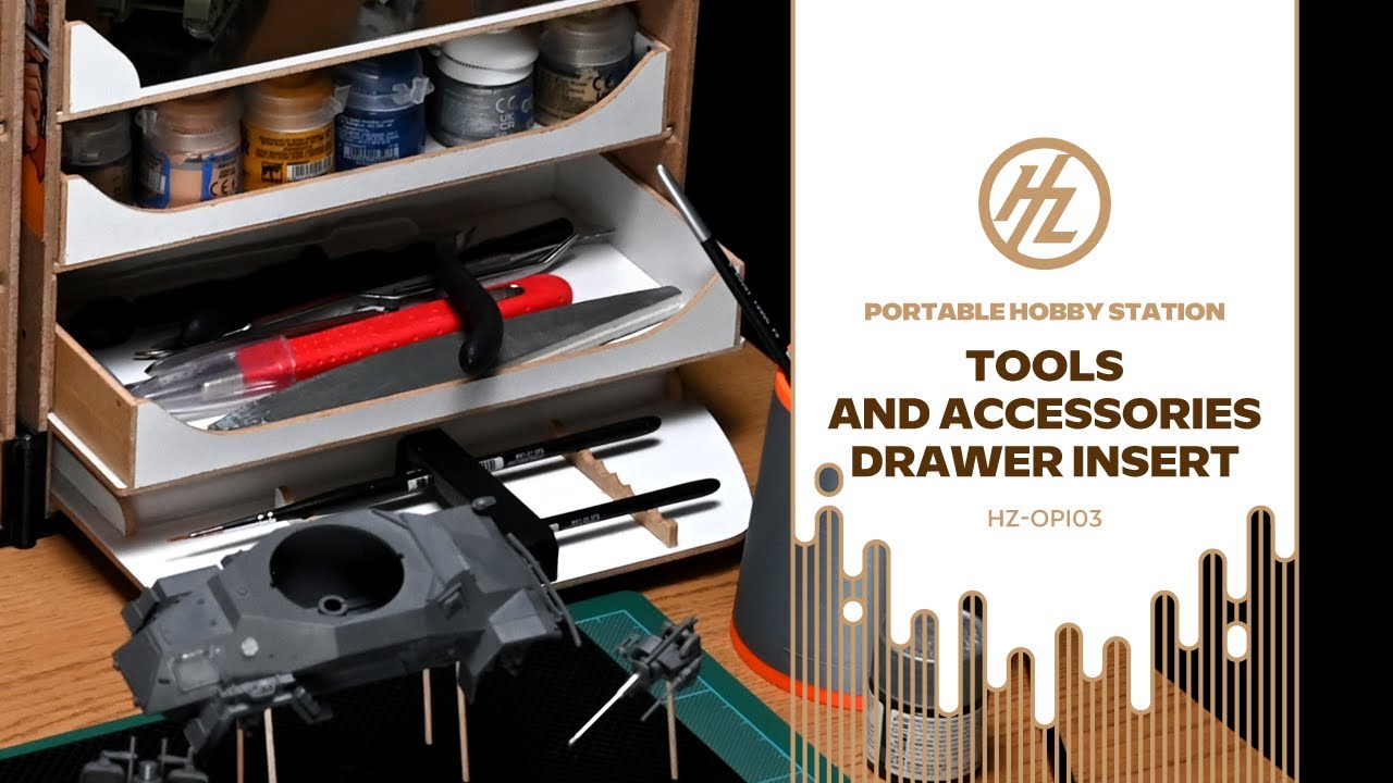 Tools and Accessories Drawer Insert for Portable Hobby Station