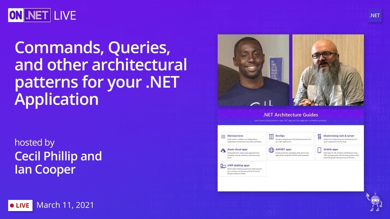 On .NET Live - Commands, Queries, and other architectural patterns for your .NET Application