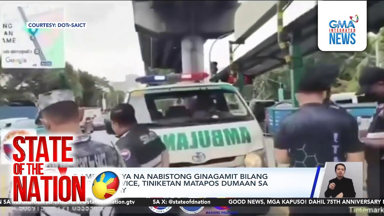 Ambulance caught on EDSA Busway turns out to be a passenger van | SONA